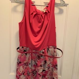 Women’s Floral Print Dress (with a belt)